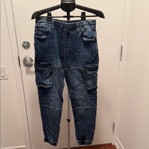 Bluenotes Dark Blue Cargo Pants for Men